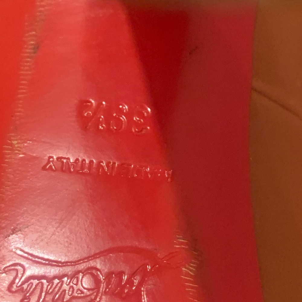 Christian Louboutin Embossed Peep Toe Slingbacks EU39.5 - Picture 8 of 8